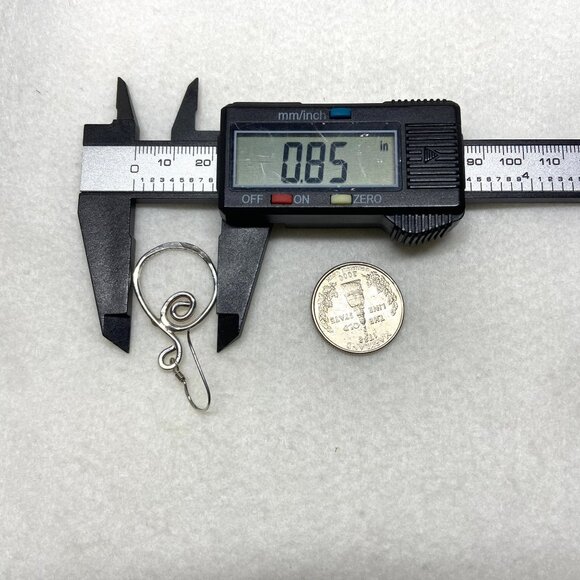 Artisan Sterling Silver 925 1.88" Hammered Spiral Wire Dangle Drop Earrings - Picture 14 of 16